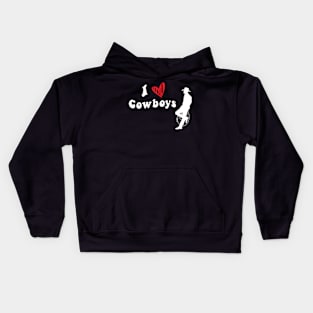 I Love Cowboys Kids Hoodie